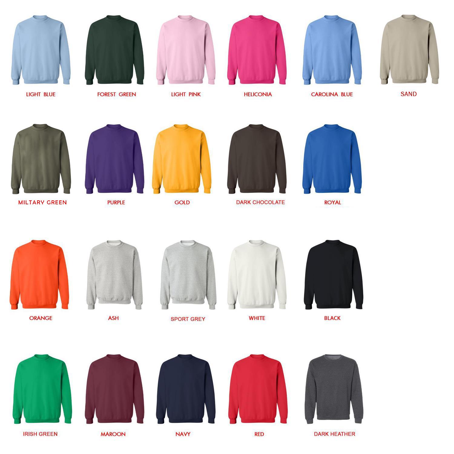 sweatshirt color chart - Dragon Ball UK Shop