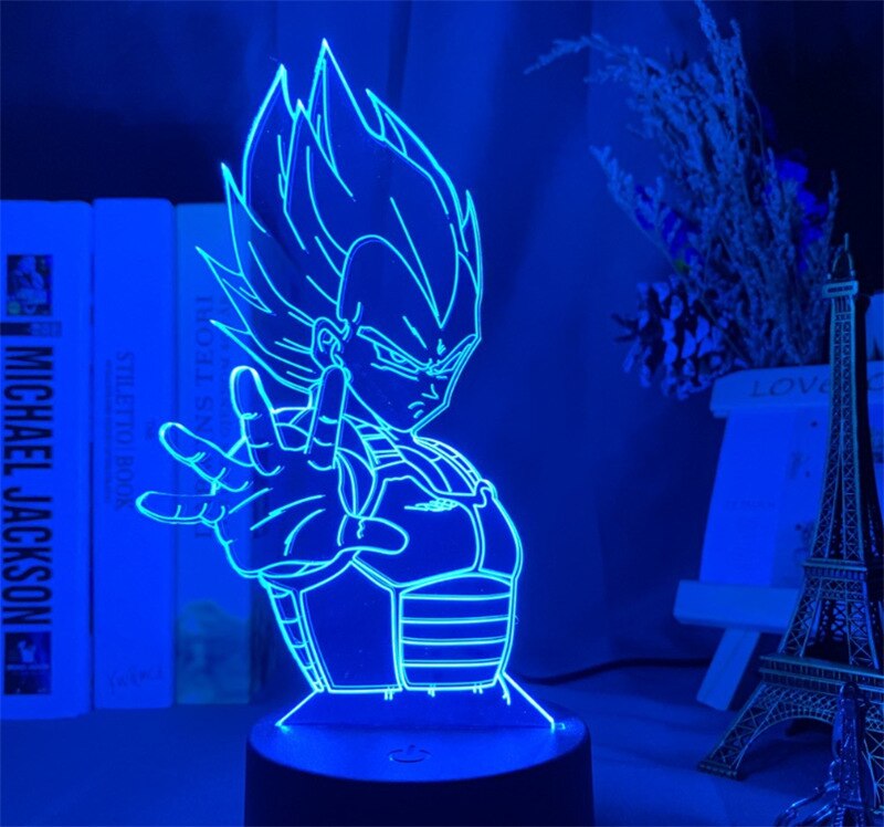 Anime Must Try Vegeta 3D Led Night Light Dragon Ball Table Lamp