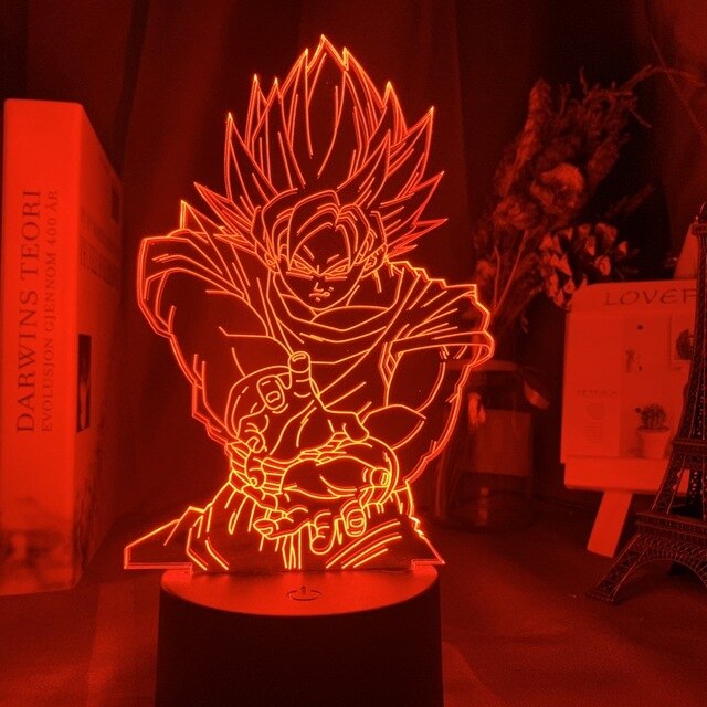 Anime Goku Kameha 3D Led Night Light Dragon Ball Table Lamp