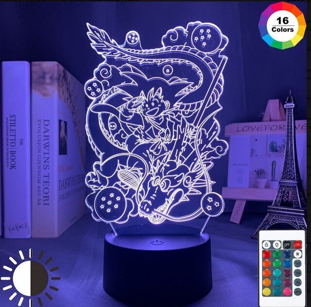 Anime Goku And Shenron 3D Led Night Light Dragon Ball Table Lamp