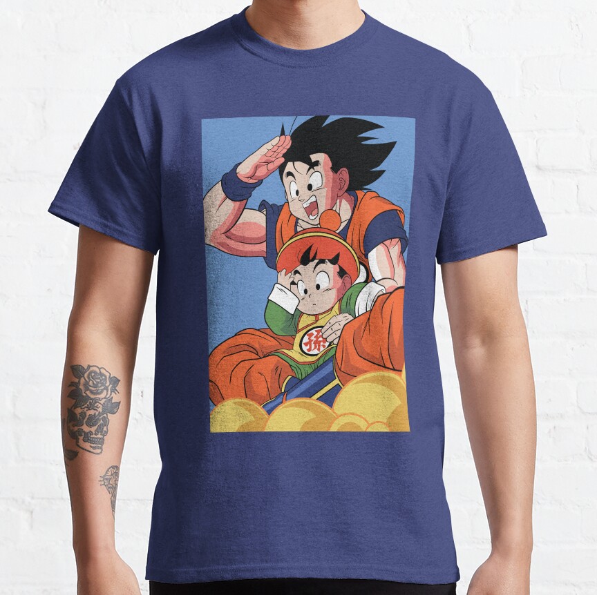 Son Goku And Son Gohan Kinton Cloud Adventure Dragon Ball Anime T-shirt - Image 5