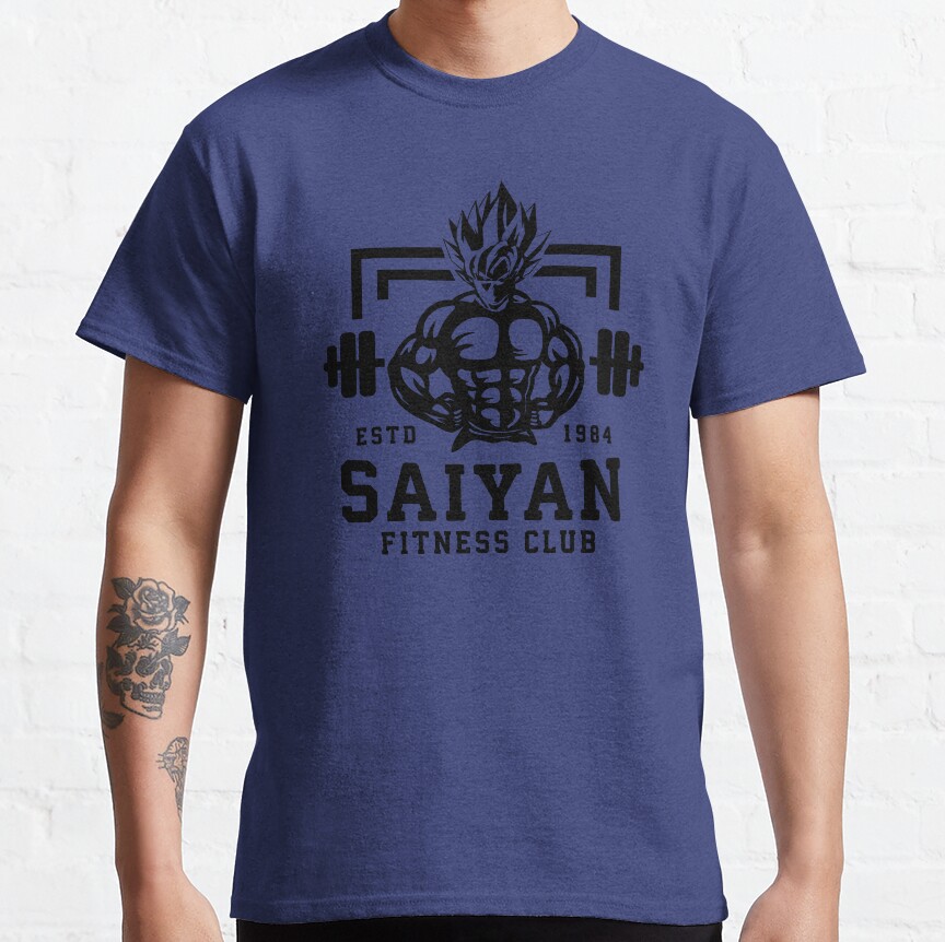 Saiyan Fitness Club Anime Workout Motivational T-shirt