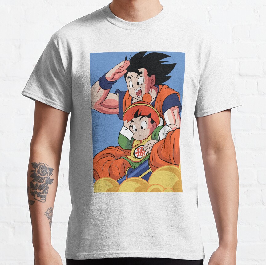 Son Goku And Son Gohan Kinton Cloud Adventure Dragon Ball Anime T-shirt