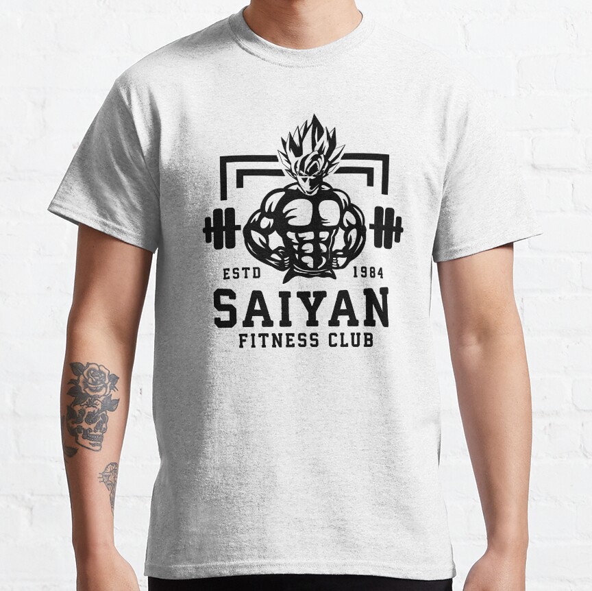Saiyan Fitness Club Anime Workout Motivational T-shirt - Image 2