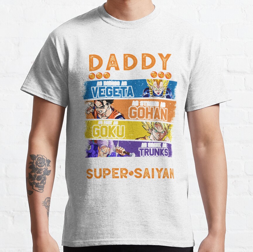 Daddy Dragonball Daddy You Are My Favorite Super Saiyan Funny Vegeta Goku Gohan Trunks Father_s T-shirt - Image 2