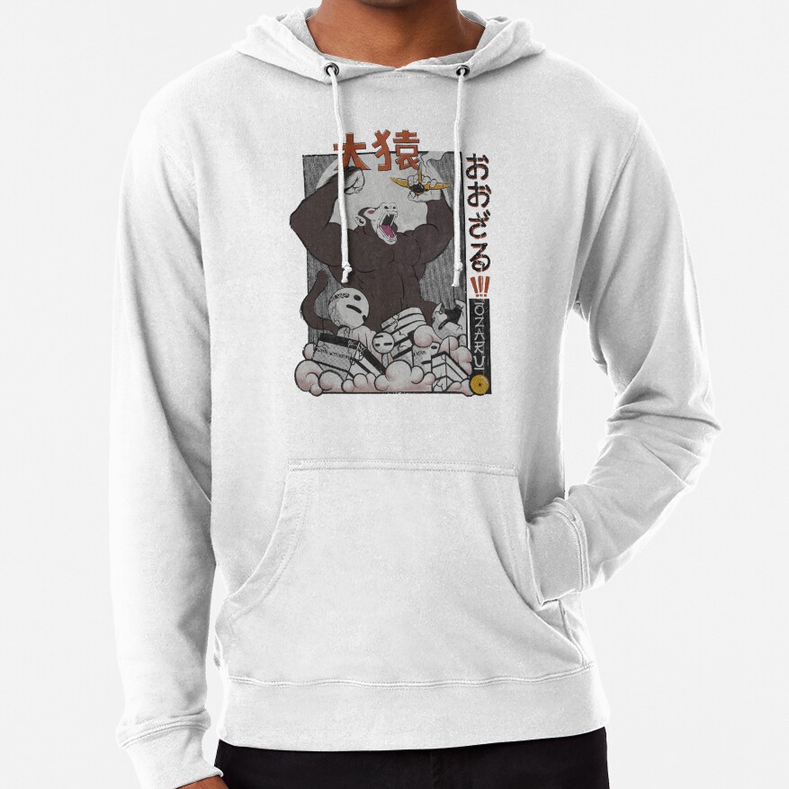 Retro Japanese Graphic Angry Great Ape Hoodie - Image 2