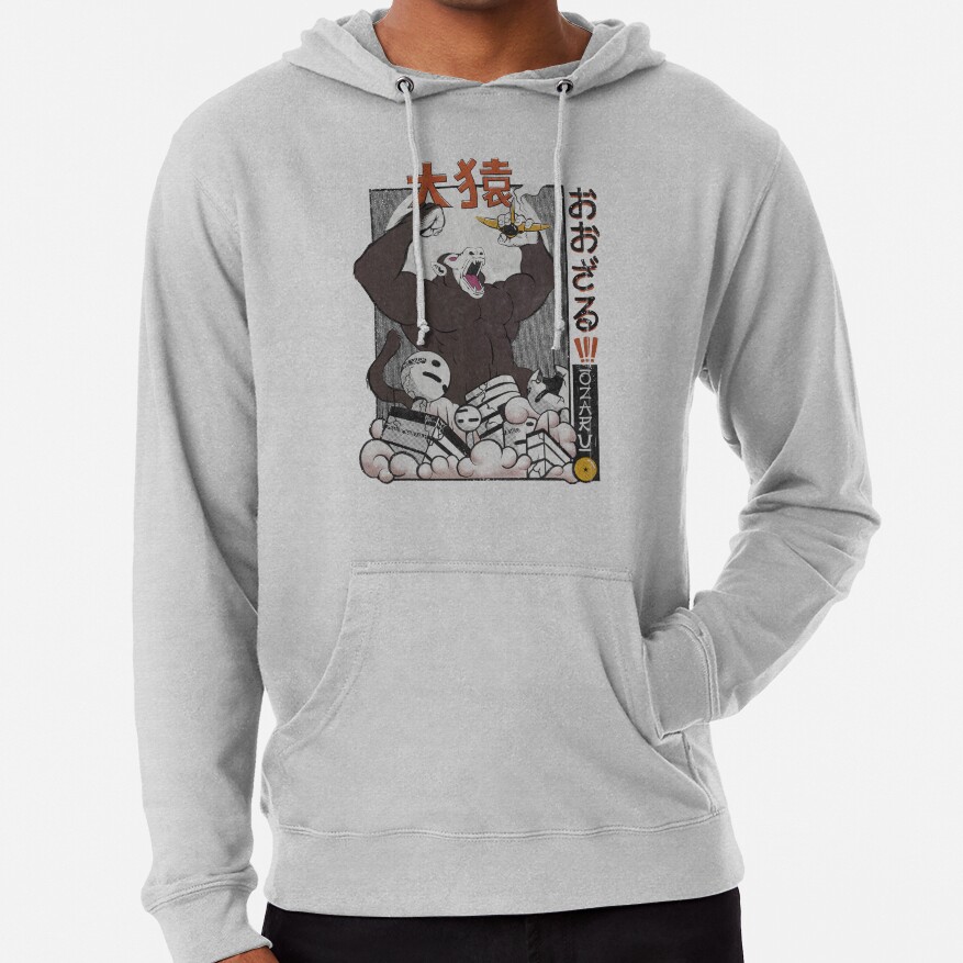 Retro Japanese Graphic Angry Great Ape Hoodie - Image 5