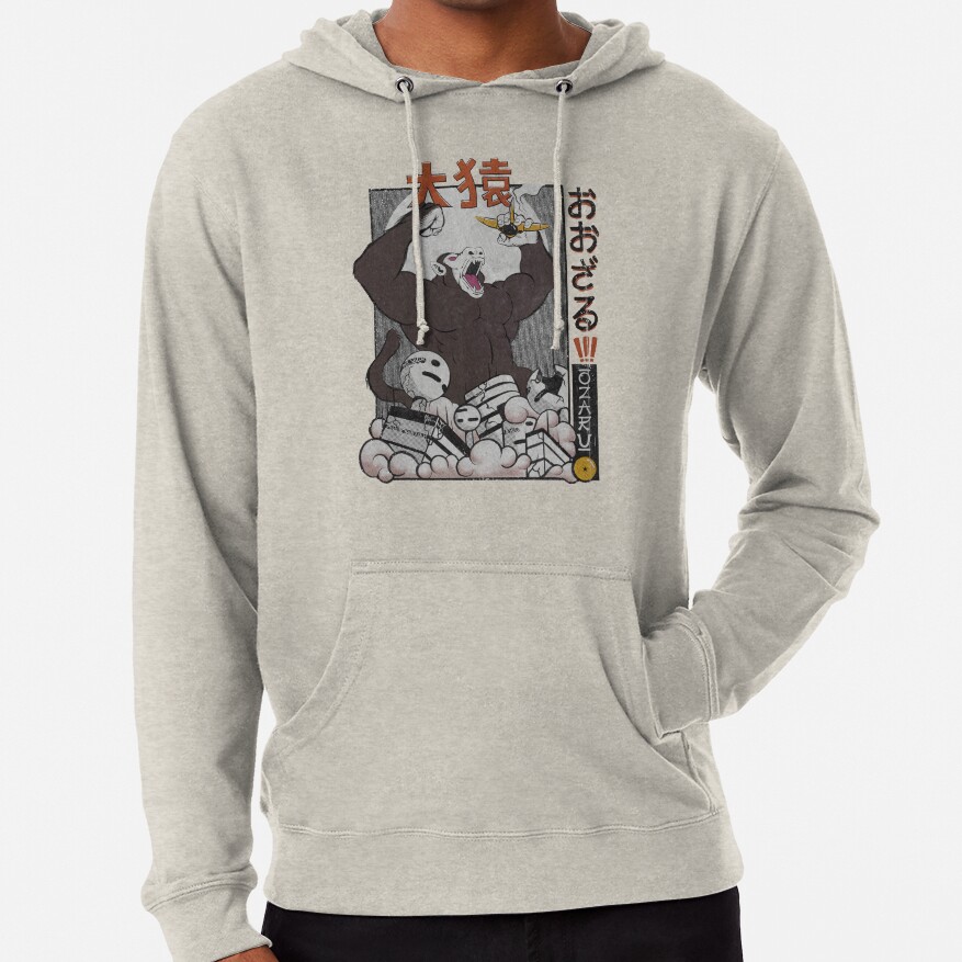 Retro Japanese Graphic Angry Great Ape Hoodie - Image 4