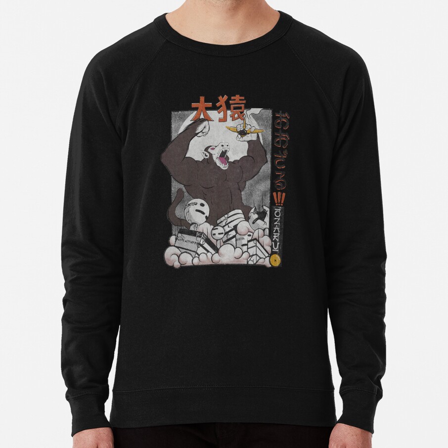 Retro Japanese Graphic Angry Great Ape Sweatshirt - Image 4