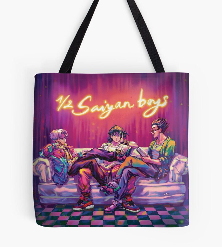 Half Saiyan Boys Reunite Dragon Ball With Trunks Goten And Gohan Tote Bag