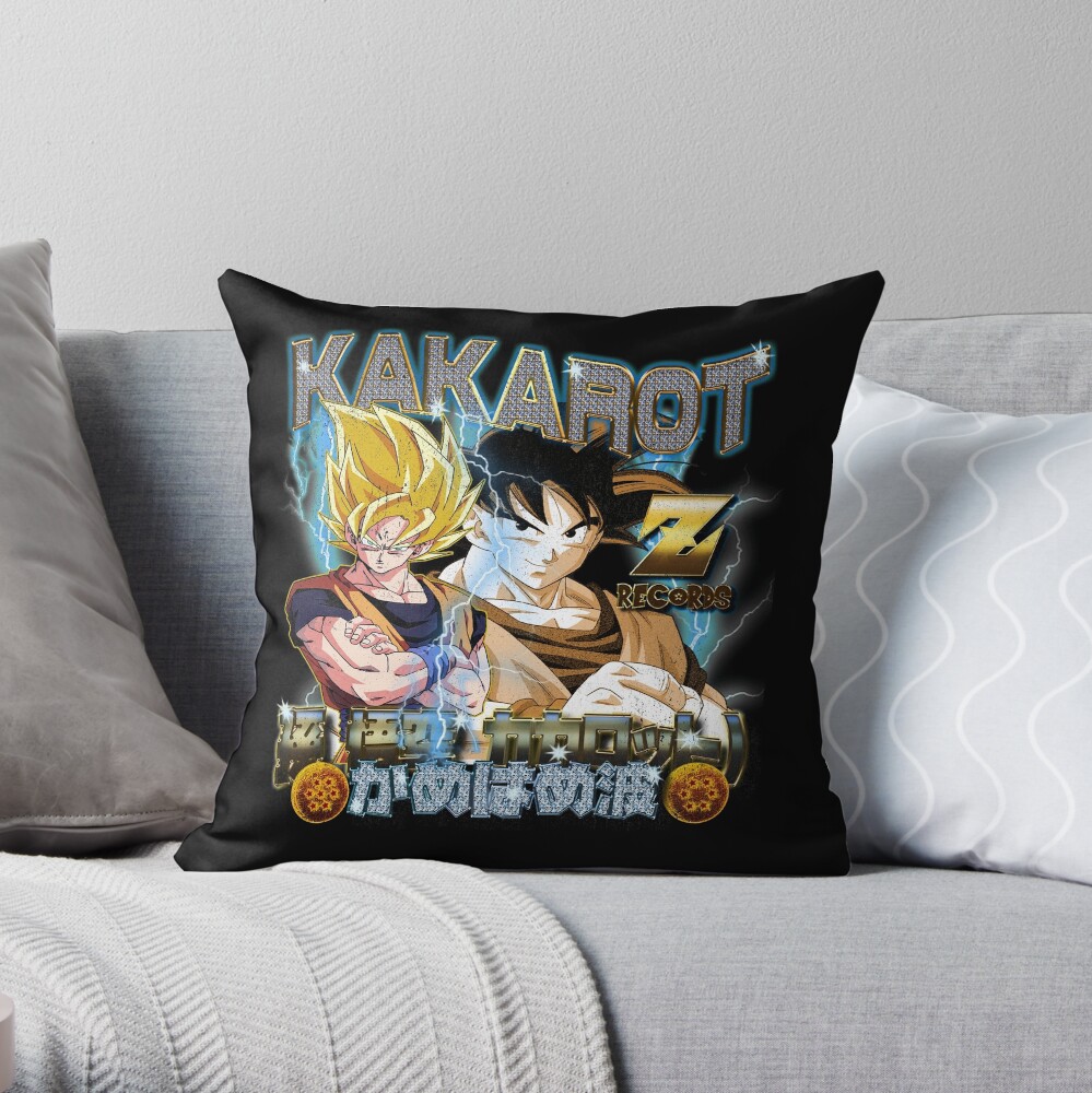 Z Records Kakarot Goku Throw Pillow