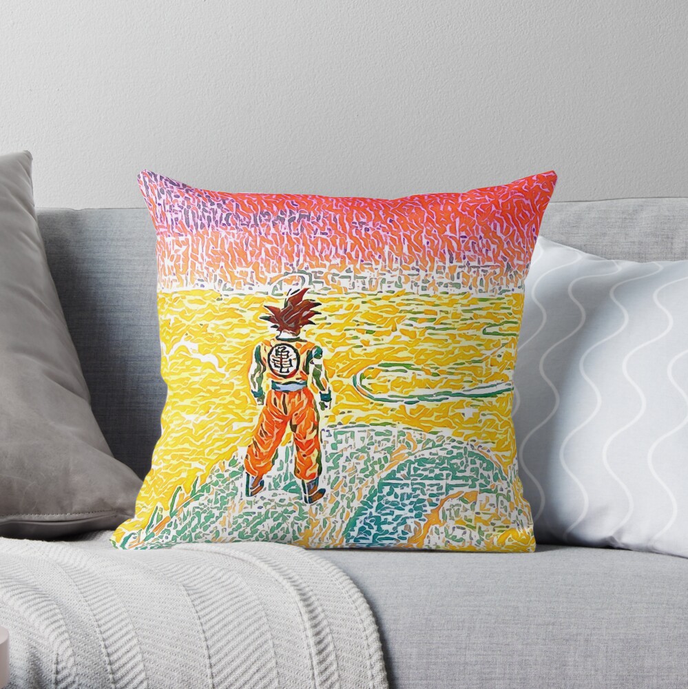 Dragonball Snake Trail Throw Pillow