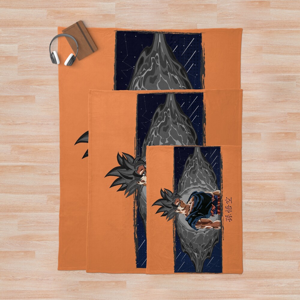 Goku Ultra Instinct Harmony Skyfall Dragon Ball Throw Blanket - Image 3