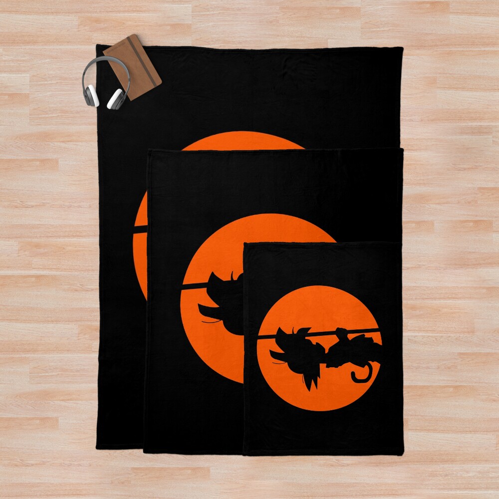 Songoku Silouette Throw Blanket - Image 3