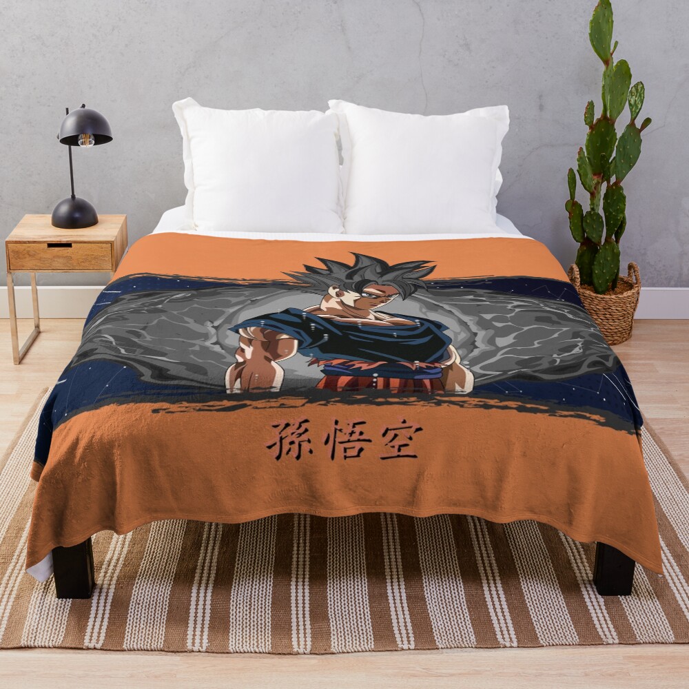Goku Ultra Instinct Harmony Skyfall Dragon Ball Throw Blanket