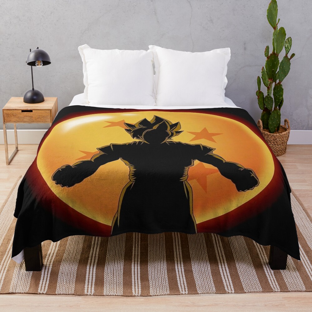 Dragon Ball Son Goku Son Gohan Collection Throw Blanket Dragon Ball Gift Throw Blanket