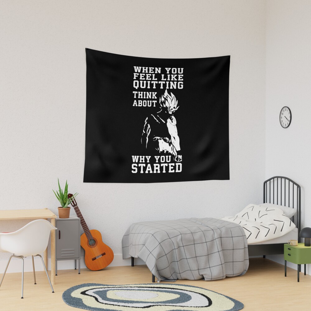 When You Feel Like Quitting Anime Gym Motivational Tapestry