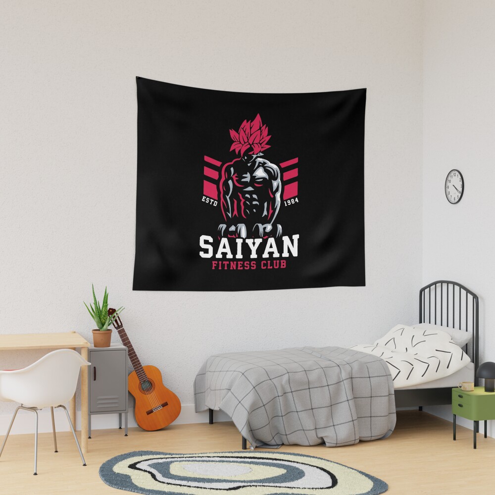 Saiyan Fitness Club Anime Gym Tapestry