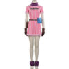 DRAGON Bulma Cosplay Costumes Female Anime Character Uniform Rosa Gestreiftes Kleid Halloween Carnival Costumes 3 - Dragon Ball UK Shop