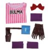 DRAGON Bulma Cosplay Costumes Female Anime Character Uniform Rosa Gestreiftes Kleid Halloween Carnival Costumes 5 - Dragon Ball UK Shop
