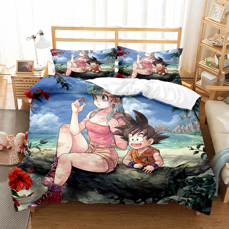 Dragon Ball Bulma And Goku Set Bedding
