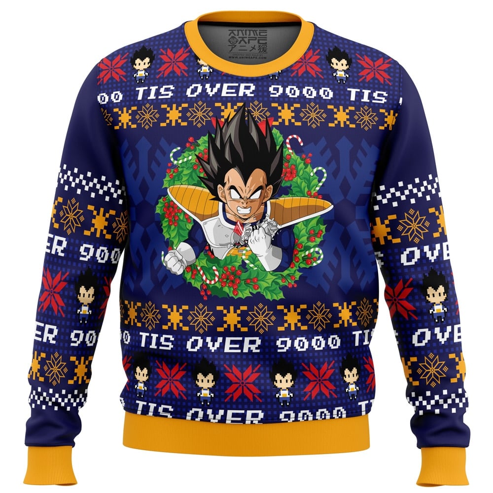 Tis Over 9000 Dragon Ball Ugly Christmas Sweater