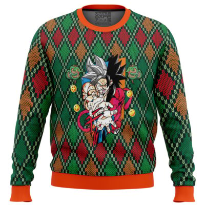 Ugly Christmas Sweater front 2 - Dragon Ball UK Shop